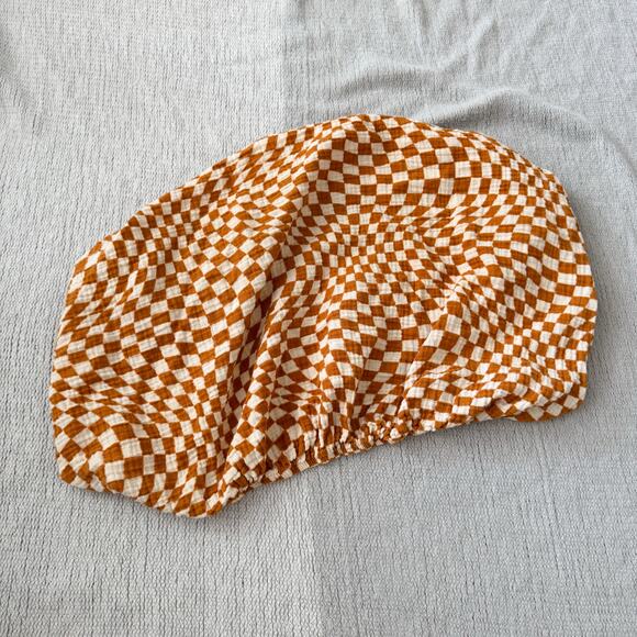 Brixton Phoenix Brown + Cream Checked Groovy Boho Changing Pad Sheet Cover - Picture 2 of 5